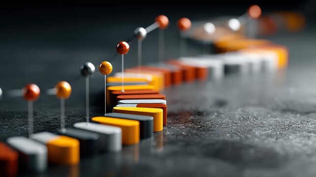 Business and project timeline concept, illustrating steps from planning and market study to idea development, product roadmap, launch, and company milestones. - Powered by Adobe