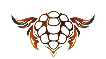 An artistic tribal eagle tattoo design featuring spread wings and intricate feather patterns as a powerful heraldic animal symbol and nature-inspired vector illustration element