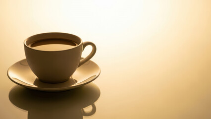 Obraz premium Coffee Cup on Saucer Morning Break Time