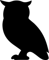 Owl Silhouette Isolated Black Night Wildlife Graphic