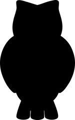 Owl Silhouette Isolated Black Night Wildlife Graphic