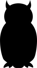 Owl Silhouette Isolated Black Night Wildlife Graphic