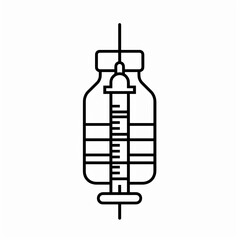Medical syringe drawing liquid from a vial, symbolizing healthcare and treatment