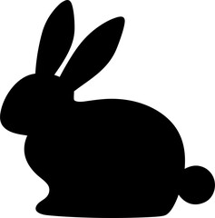 Bunny Rabbit Silhouette Icon for Nature Logo Design