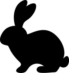 Bunny Rabbit Silhouette Icon for Nature Logo Design