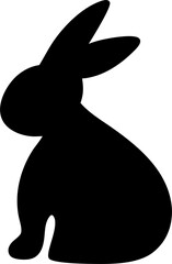 Bunny Rabbit Silhouette Icon for Nature Logo Design
