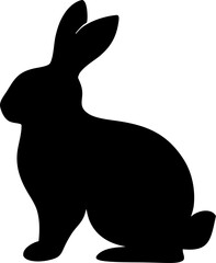Bunny Rabbit Silhouette Icon for Nature Logo Design