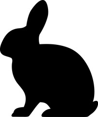 Bunny Rabbit Silhouette Icon for Nature Logo Design