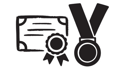 Certificate and Medal Icon