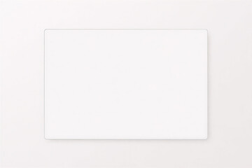 Clean Minimal Rounded Rectangle Frame with Soft Shadow on White Background