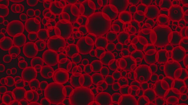 motion red blood cells background. abstract red bubble motion background. 