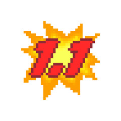 1-1 sale icon pixel art