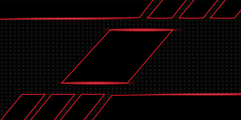 Abstract futuristic black and red gaming background with modern esport shapes. Vector design template technology concept can use element game banner, sport poster, cyber wallpaper, web, advertising