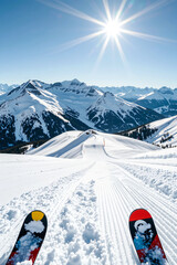 スキーヤーから見た風景 | The view from a skier Generative AI