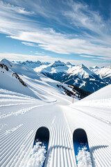 スキーヤーから見た風景 | The view from a skier Generative AI