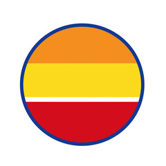 Obraz premium Bright circular badge with orange and yellow layers