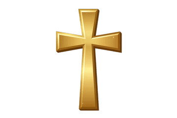 Golden Cross with Slightly Beveled Edges