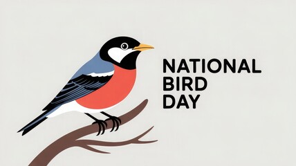 National bird day illustration