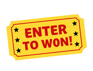 Yellow and Red Enter to Win Ticket