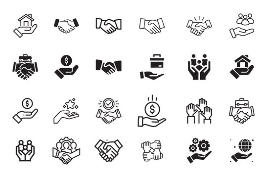 Business hand vector icon illustrator