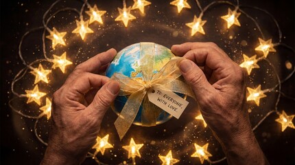 Global charity and humanitarian outreach celebrating universal compassion through philanthropic giving campaigns for worldwide community support and international solidarity movements