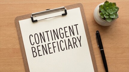 Contingent beneficiary designation estate planning backup recipient selection ensuring secondary inheritance rights if primary beneficiary unable receive life insurance policy death benefits