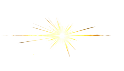Bright yellow explosion emanating from a central point, surrounded by black background
