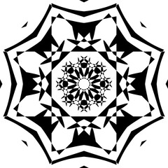 black and white background with flowers element circel frame round wallpaper seamless christmas .