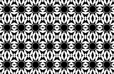black and white seamless pattern wallpaper background flower circel hole .