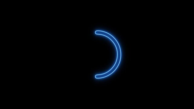Glowing neon refresh icon Animation. Reload symbol, update, circle arrow, refresh, reload animation for modern digital UI and HUD systems