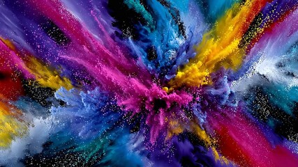 Vibrant abstract color explosion