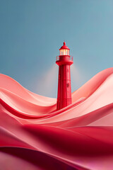 Sunny with clouds seaside landscape