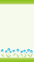 青い花のベクターイラスト　ネモフィラ　背景