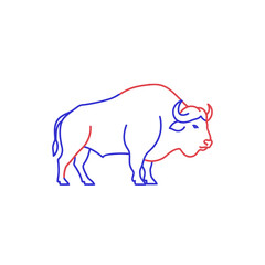 Fototapeta premium Minimalist Line Drawing of a Bull for Artistic and Creative Projects