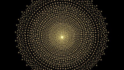 Abstract Golden Spiral Pattern of Dots Expanding Outwards.