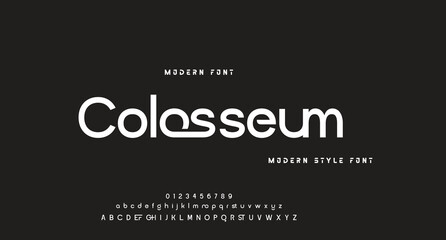 Modern Bold Font. Regular Italic Number Typography urban style alphabet fonts for fashion, sport, technology, digital, movie, logo design, vector illustration