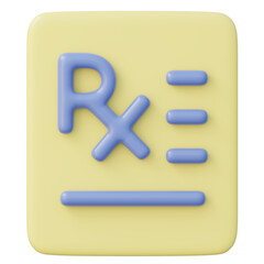 Obraz premium 3d medical pharmacy prescription form icon healthcare documentation and treatment guide