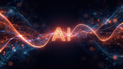 Futuristic AI Technology Energy Visualization