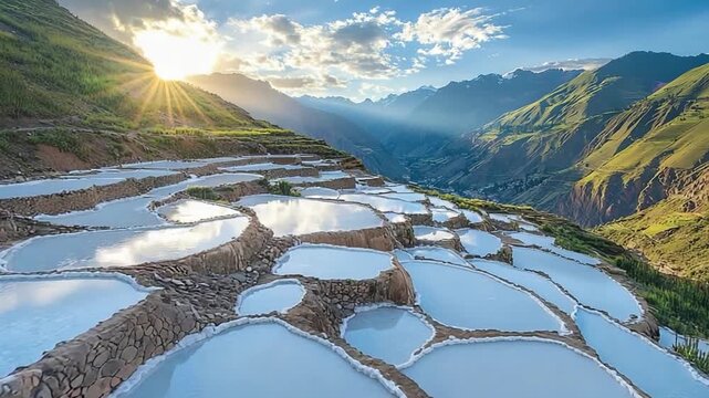 maras salt terraces landscape cusco peru video