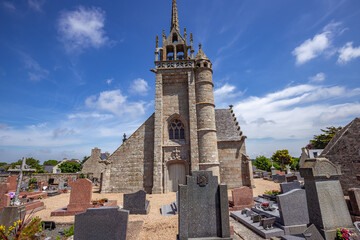 Parish close church of Bodilis, finistere, brittany, france