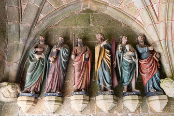 Parish close church of Bodilis, finistere, brittany, france