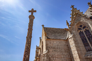 Parish close church of Bodilis, finistere, brittany, france