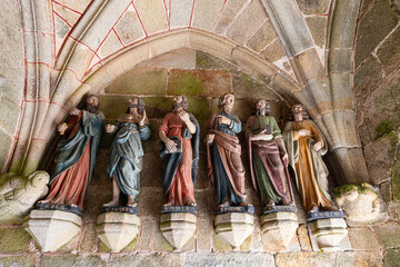 Parish close church of Bodilis, finistere, brittany, france