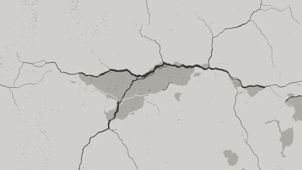 Obraz premium Cracked Concrete A Detailed Look at Texture and Damage with Close-Up Focus on Surface Cracks