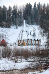 CHOCHOLOW, POLAND - DECEMBER 26, 2025: Ski jumps in Chocholow, Poland.