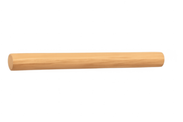 Wooden cylinder stick beam on transparent background