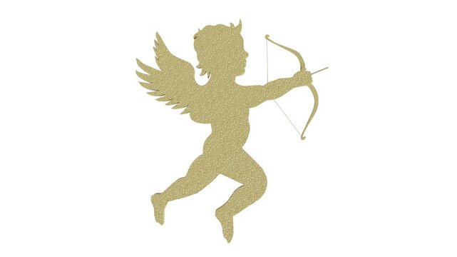  Video. Animazione. Simbolo dell'amore. Cupido, simbolo dell'amore, adatto al giorno di San Valentino.