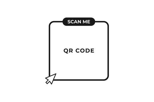 frame scan me qr code blank space with arrow