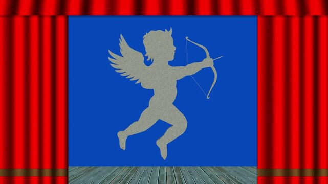  Video. Animazione. Simbolo dell'amore. Cupido, simbolo dell'amore, adatto al giorno di San Valentino.