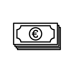 Stack of Euro Banknotes, Financial Currency and Money Economy Concept